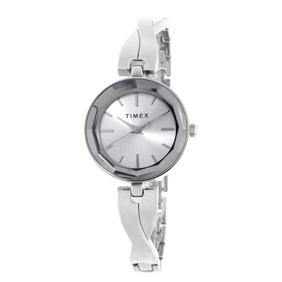 NWT Authentic Timex Quartz Stainless Steel Silver Dial Women's Watch - Picture 1 of 3